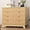 Nature Oak, variant on Fluted Dresser for Bedroom,3 Drawer Dresser for Closet,Storage Cabinet and Chest of Drawers with Gold Handle,TV Stand,Storage Organizer for Living Room,Hallway,Entryway,Black