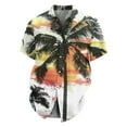 thumbnail image 4 of Hawaiian Mens Shirts Short Sleeves Printed Button Down Shirts Summer Beach Mens Shirts Clearance 15-Black S, 4 of 5