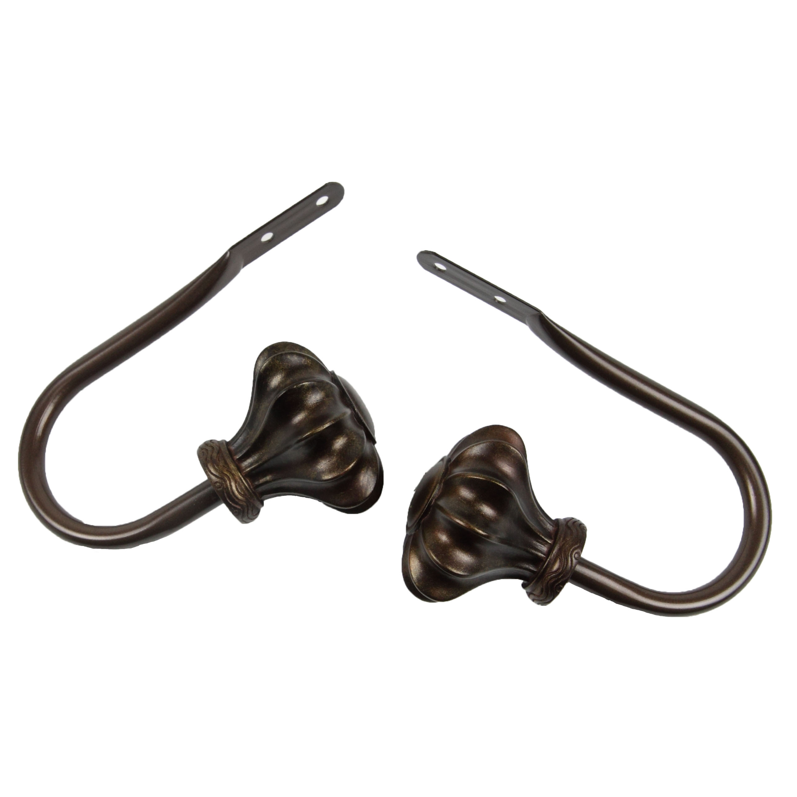Adelina Curtain Holdback Pair in Cocoa
