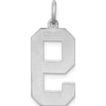 thumbnail image 4 of Sterling Silver Silver/Rhodium-Plated Polished Number 9 Charm (24 X 10) Made In United States qpl09, 4 of 5