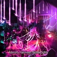 thumbnail image 2 of Cadena de luces Adecorty Meteor Shower, 8 tubos, 30 cm, color morado, 2 of 8