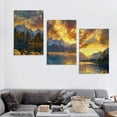 thumbnail image 4 of JRXY Sunset Mountain Wall Art Grand Teton National Park Landscape Canvas Decor Sunflower Prints Nature River Scenery Home Decoration 3 Pieces 12x16x3pcs, 4 of 4