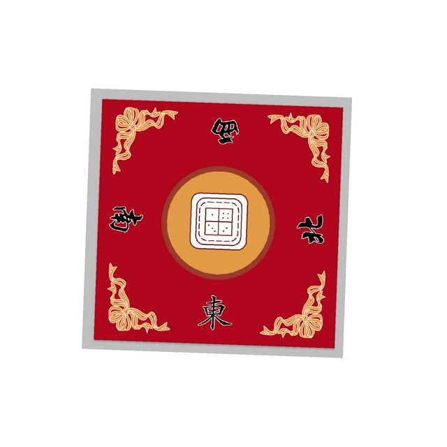 DOLITY Tapis de Mah-Jong Housse de Table de Jeu Professionnelle Antidérapante Tapis de Jeu de Société Nappe de Mah-Jong pour Rassemblement à la Maison Rouge B