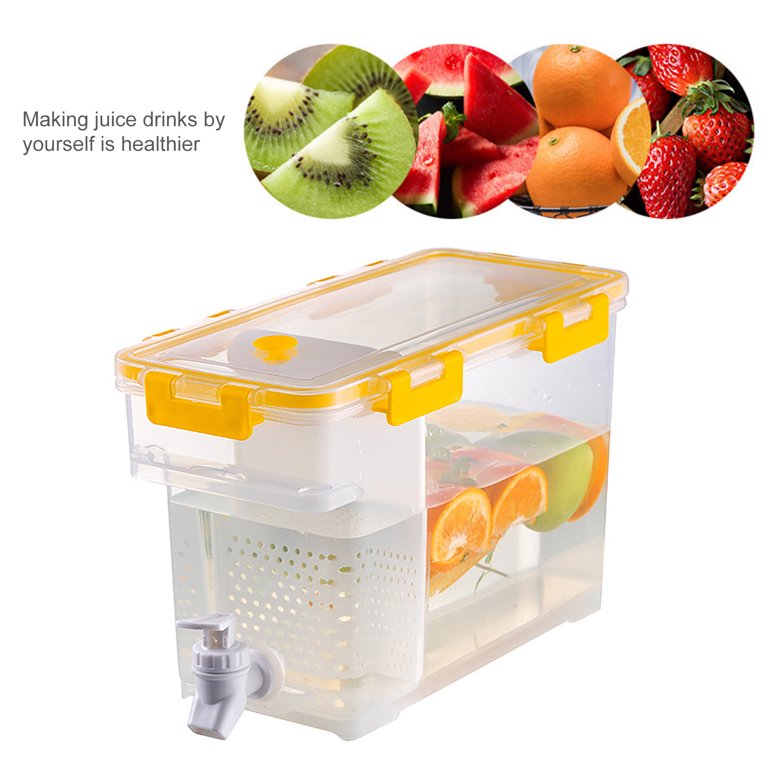 Plastic Drink Dispenser with Leak-Proof Spigot Clear Rectangular