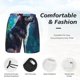 thumbnail image 3 of Balery Colorful Plant Wolf Bañador para hombre, shorts de playa de secado rápido con entrepierna y forro de compresión-Small, 3 of 6