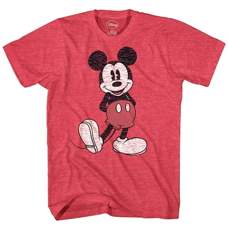 Disney Mickey Mouse T Shirt Distressed Character Pose Adult Cartoon Tee