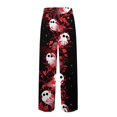 thumbnail image 4 of GrmtClth Halloween Pajamas Pants for Men Gothic Pj Pants Witch Pumpkin Ghost Face Graphic Print Comfy Night Pants for 2026 Halloween with Pocket Dark Gray 3XL, 4 of 6