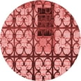 thumbnail image 1 of Ahgly Company Machine Washable Indoor Round Transitional Light Coral Pink Area Rugs, 8' Round, 1 of 7