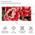 thumbnail image 2 of Peony Elegant Chiffon Yarn Silk Scarf for Women - Translucent and Breathable - 180*73 Size - Fashion Accessory for Summer and Spring, 2 of 6