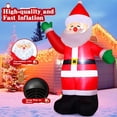 thumbnail image 4 of GOOSH Christmas Inflatables 8.8 FT Santa Claus Inflatable Shaking Hand, Santa Inflatables Blow Up Santa with Built-in LED Light, Outdoor Christmas Decorations Clearance for Xmas Holiday Party, 4 of 7