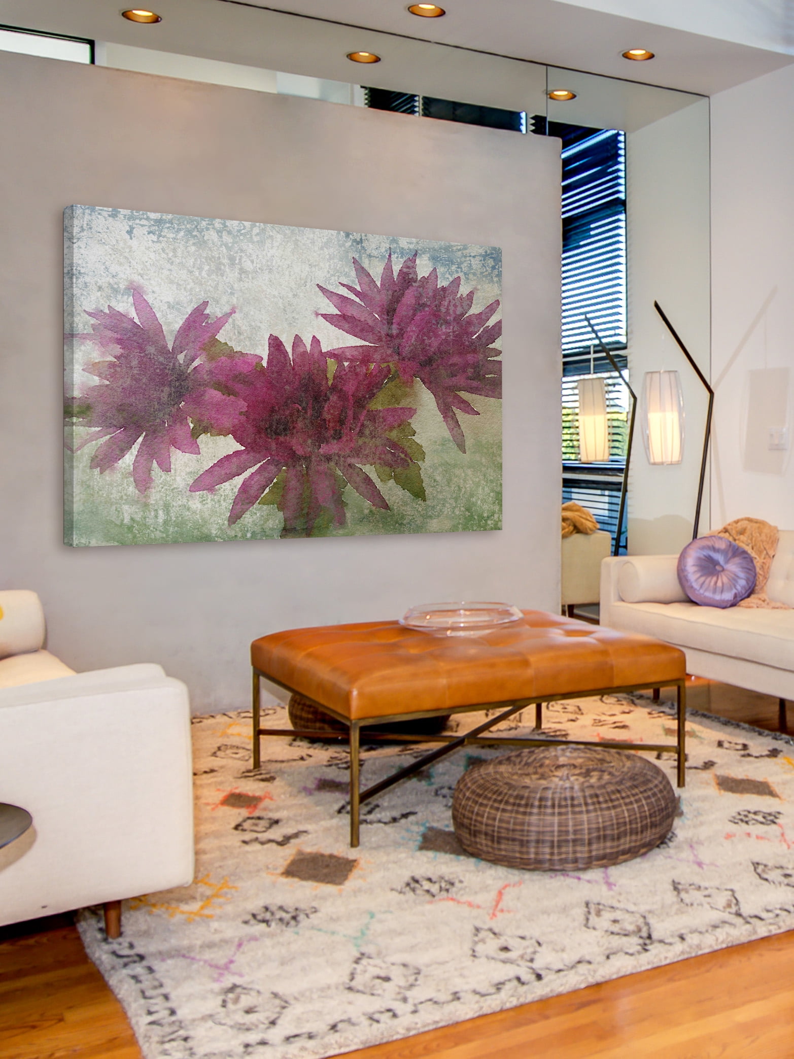 "Watercolor Garden 3" Painting Print on Wrapped Canvas