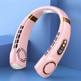 thumbnail image 4 of Neck Fans That Blow Cold Air,Portable Personal Neck Fans,USB Portable Neck Hanging Fan Cold Fan Handheld Rechargeable Mute Sports Fan 5-Speed Colorful Ambient Light Neckband Leafless Fan Home Office, 4 of 5