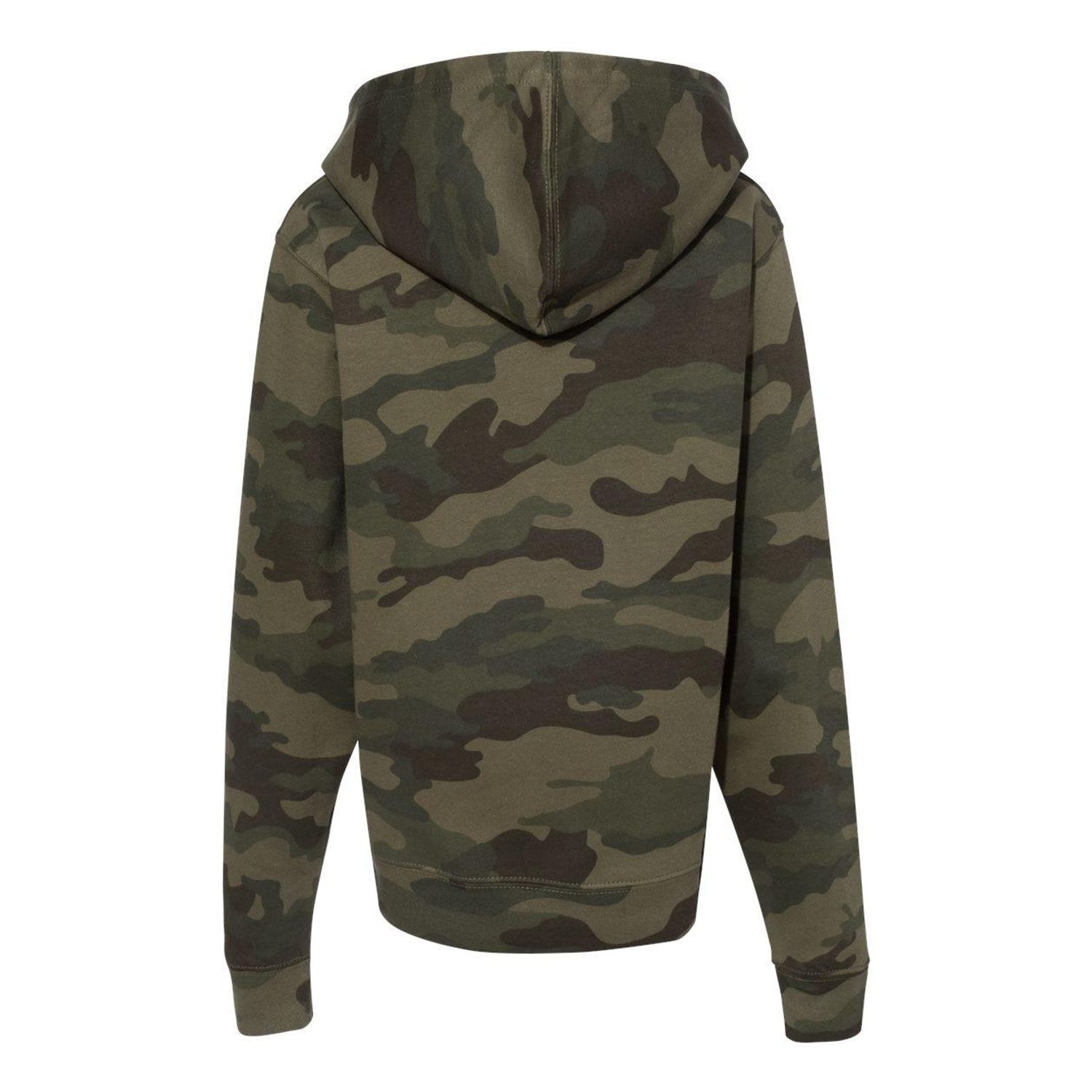 Independent Trading Co. Youth Midweight Hooded Sweatshirt SS4001Y Forest Camo L