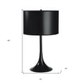 thumbnail image 2 of Homeroots 468568 25 in. Minimalist Metal Table Lamp with Classic Drum Shade, Black, 2 of 6