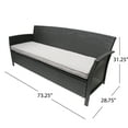 thumbnail image 5 of 3 - seater outdoor sofa with slightly curved armrests / Comfortable for patio relaxation, 5 of 5