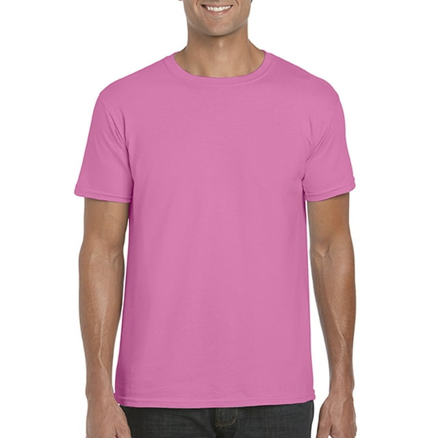 Gildan Mens Softstyle T-Shirt, L, Azalea