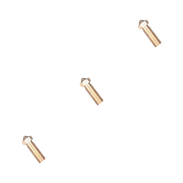 ZLight Copper Nozzle for T 3D Printers Parts Plated Durable Non Stick High Performance M6 Thread Stainless Steel gold 1.2mm,1.75mm 3Set