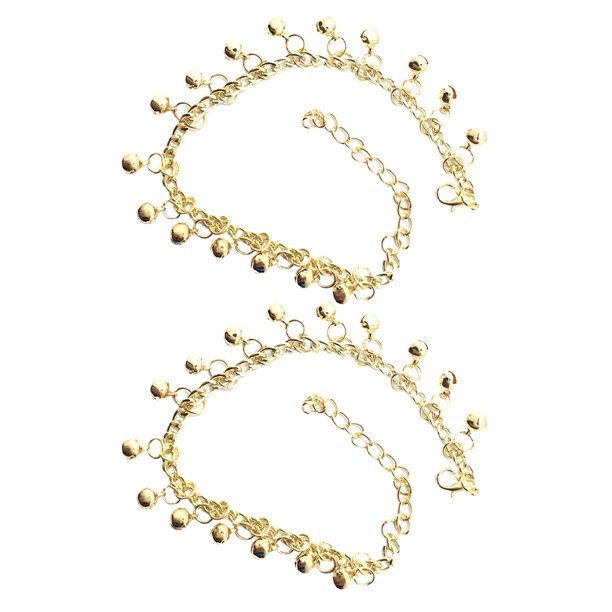 Tobilleras con campana para mujer, joyería para pie de playa ajustable y elegante con sonido de campana transparente, joyería para pie para tobillo, 2 uds.