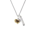 thumbnail image 2 of Delight Jewelry Brown Tiger Print Heart with Nurse Hat Silvertone Courage Strength Wisdom Honesty Bar Charm Necklace, 23", 2 of 4