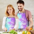 thumbnail image 5 of Colorful Tie Dye Pattern Apron-Garden Aprons for Women with Pockets-Cotton Linen Waterproof Kitchen Cooking Gardening Aprons Adjustable for Kitchen,Cooking,BBQ and Salon 33x27 Inch, 5 of 7