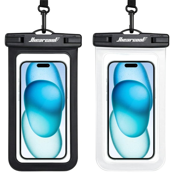 Funda impermeable Hiearcool Universal para iPhone, color negro