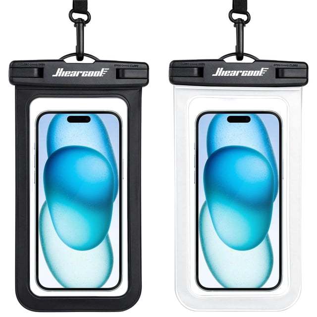 Funda impermeable Hiearcool Universal para iPhone, color negro