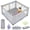 Gray, variant on INFANS Foldable Baby Playpen with Mat, 50” x 50” Large Baby Play Yard for Infant with 50 Ocean Balls, 4 Handlers, Carry Bag, Indoor Outdoor Fence Toddler Activity Center