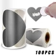 thumbnail image 4 of 100 pegatinas decorativas autoadhesivas impresas con forma de corazón por rollo gris, 4 of 9