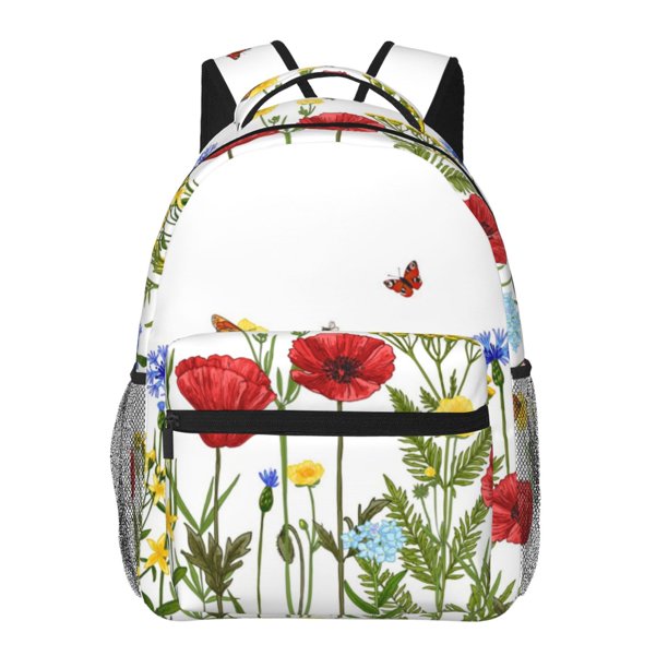 Easygdp Wild Herbs Mochila Ergonómica Versátil para Laptop - Múltiples Bolsillos, Correas Ajustables, Unisex para Escuela, Viajes y Actividades al Aire Libre-One Size