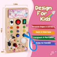 thumbnail image 4 of Unicorn Wooden Busy Board Sensory Toys with 8 LED Light switches,Christmas Travel Toys Montessori Toys for 1 Year Old Babies Toodler, 4 of 6
