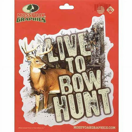 Mossy Oak Graphics 13019-S-BH Live to Bowhunt Whitetail Decal Multi-Colored