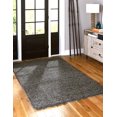 thumbnail image 2 of Unique Loom Everyday Shag Collection Area Rug - Solid (8' x 10' Rectangle Dark Gray), 2 of 9