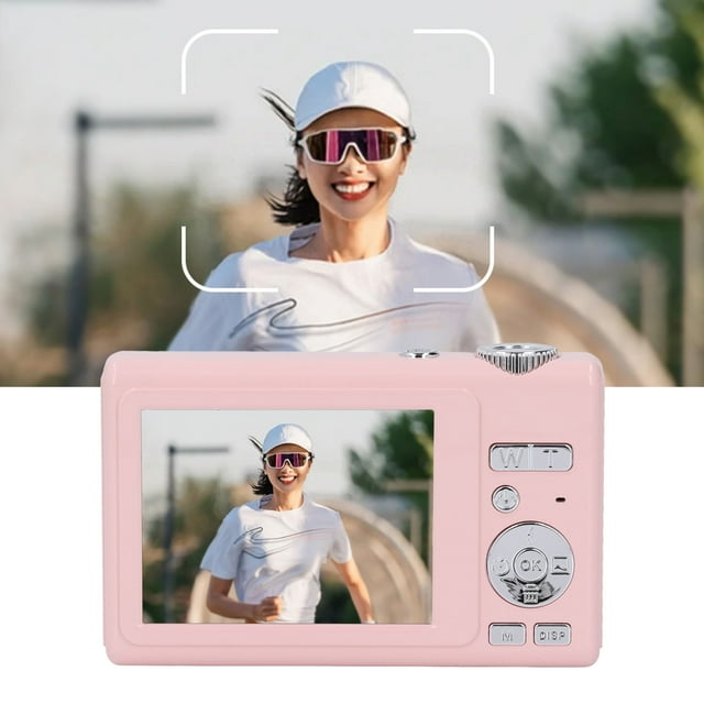 Cámarae Compacta digital 4K 48MP de apuntar y disparar, cámaa portátil con zoom Autofocus 16x con literta, pantalla frontal de 1,4 pulgadas para selfies