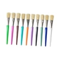 thumbnail image 2 of Juego de 10 pinceles de colores, suministros de pinceles para pintar, pinceles de cerdas para adultos, niños, dibujo, regalo para estudiantes, 2 of 8