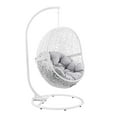 thumbnail image 2 of Modway Encase Outdoor Synthetic Rattan Swing Chair in White and Gray, 2 of 10