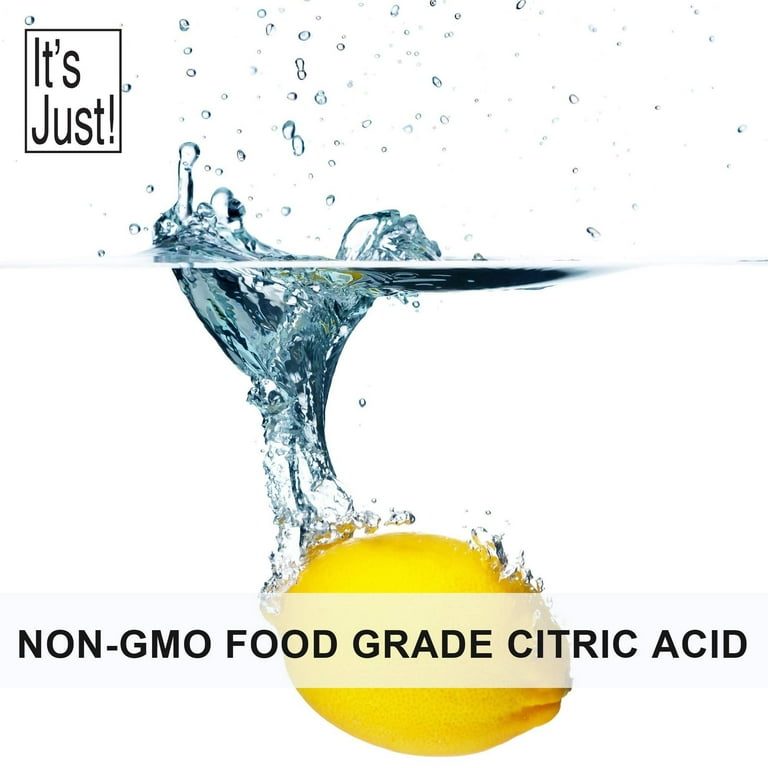 It's Just - Citric Acid (Food Grade) Non-GMO, Make Your Own, Bath Bombs,  Sour Drinks, Household Cleaning (14oz) 14 Ounce