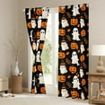 thumbnail image 3 of jejeloiu Halloween Ghost Black Out Curtains,Funny Cartoon Pumpkin Curtains Pack of 2 (42x63 Each),Rustic Leaves Bedroom Curtains For Child,Luxury Bedroom Decor, 3 of 6