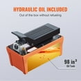 thumbnail image 5 of Air Hydraulic Pump 10,000 PSI, 1/2 Gal Reservoir, 3/8" Oil Outlet, 1/4" Inlet, 6.6 ft Pipe, Foot Treadle for Auto Body Frame Repair – Orange, 5 of 10