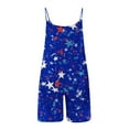 thumbnail image 4 of HomeGardon Summer Clearance Women's Summer Casual Rompers Sleeveless Loose Spaghetti Strap Short Jumpsuits Overalls Trendy Outfits With Pockets, 4 of 5