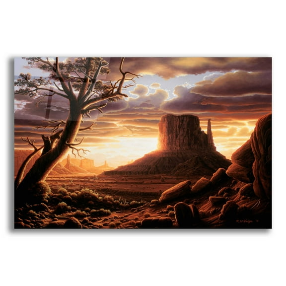 Epic Art 'The Southwest Sun' by R. Hed, Acrylic Glass Wall Art, 16"x12"