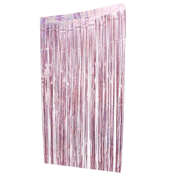 Pink Plastic Tassel Curtain for Decoration Sparkly Birthday Wedding Door Decor 1pc