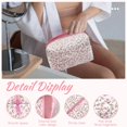 thumbnail image 4 of Small Makeup Bag, Cotton Portable Cosmetic Bag, Quilted Floral Makeup Pouch Wash Organizer Bag for Women Girls Ladies, 4 of 4