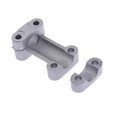 thumbnail image 4 of Adaptador de abrazadera de montaje vertical de manillar Zulema de aleación CNC de plata de 22 mm Universal, 4 of 7