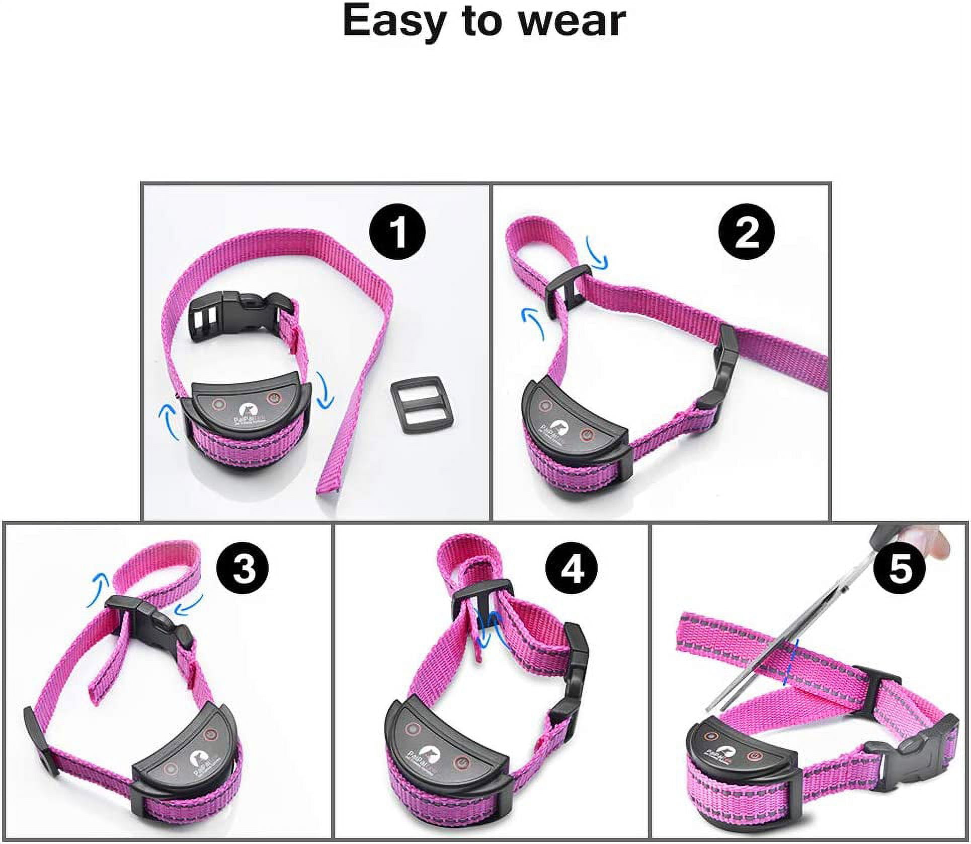 Paipaitek Shock Collar Replacement Strap, Reflective Adjustable Dog Replacement Collars Fits Most of Pet Fence and Bark Collars Receivers - Durable & Adjustable -2 Pack
