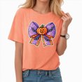 thumbnail image 5 of TOWED22 Halloween Shirt for Women Cute Ghost Vintage Graphic Halloween Tshirt for Party Short Sleeve Fall Shirt(Orange,M), 5 of 9