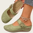 thumbnail image 4 of Samdudou Closed Toe Sandals Womens Dressy Summer Mules Back Strap Casual Summer Beach Flats Cut Out Breathable Walking Shoes, 4 of 6