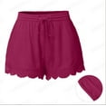 thumbnail image 2 of JFGHDG Woman Shorts Elastic Waist Workout Shorts Drawstring Shorts Women Gym Shorts Womens Pants Beach Outfits for Women Hiking Shorts Women Sweat Shorts Flowy Shorts Hot Pink S, 2 of 3