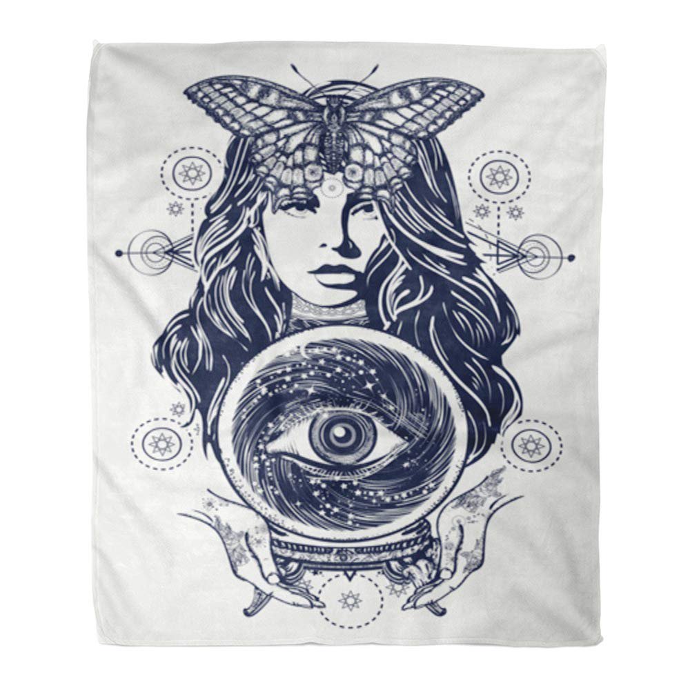 NUDECOR Throw Blanket Warm Cozy Print Flannel Magic Woman Tattoo Fortune  Teller Crystal Ball Mystic and All Seeing Eye Comfortable Soft for Bed Sofa  and Couch 50x60 Inches | Walmart Canada
