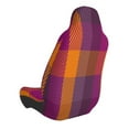 thumbnail image 2 of Balery Purple Yellow Buffalo Plaid Pattern Car Seat Cover - Soft & Breathable Front Premium Covers with Non-Slip Protector Fits Most Automotive, Vans, SUVs, Trucks - 1 Unit, 2 of 5