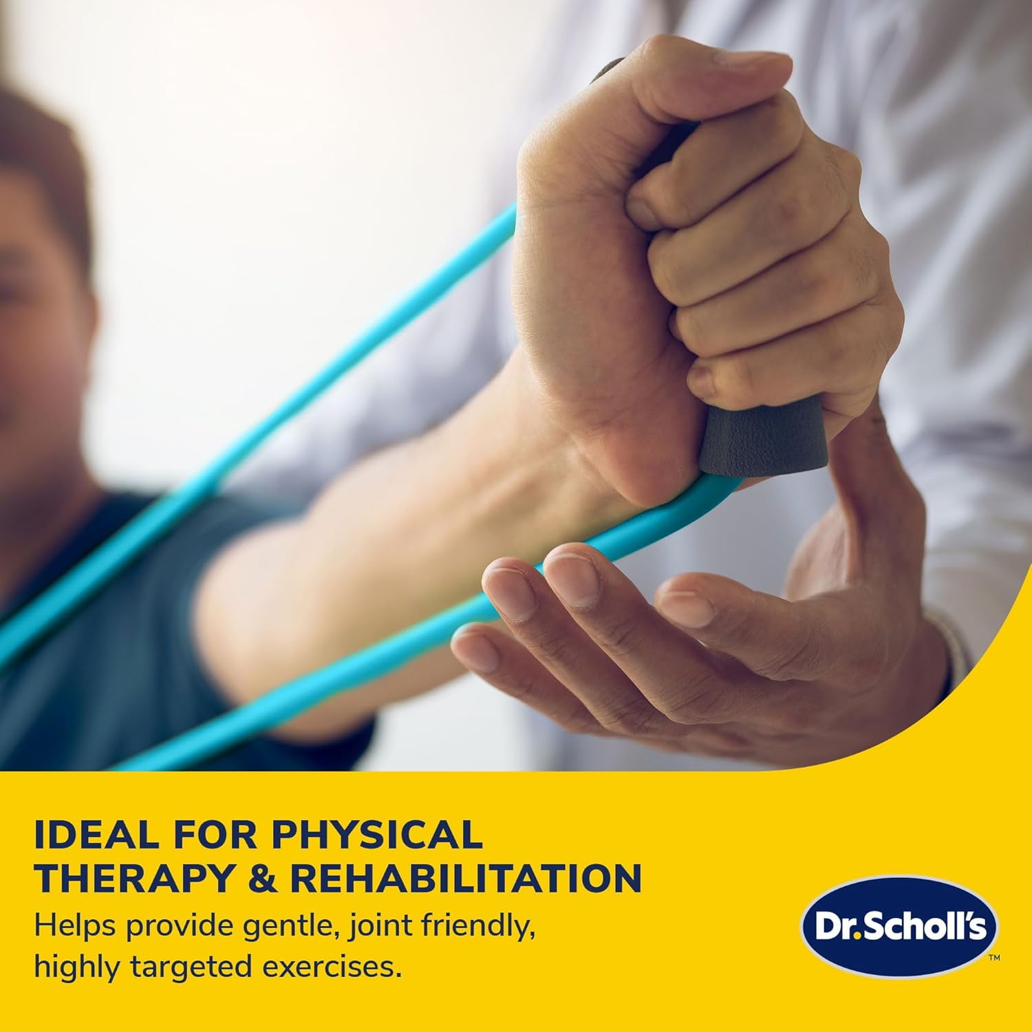Dr. Scholl's 3-Piece Stretch & Tone Resistance Kit (10lb & 20lb Bands) - Balance, Rehabilitation, Fitness